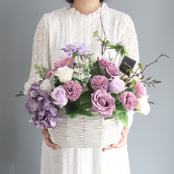 모리앤 에바 꽃바구니 퍼플 카네이션 비누꽃 조화 어버이날 48,800원