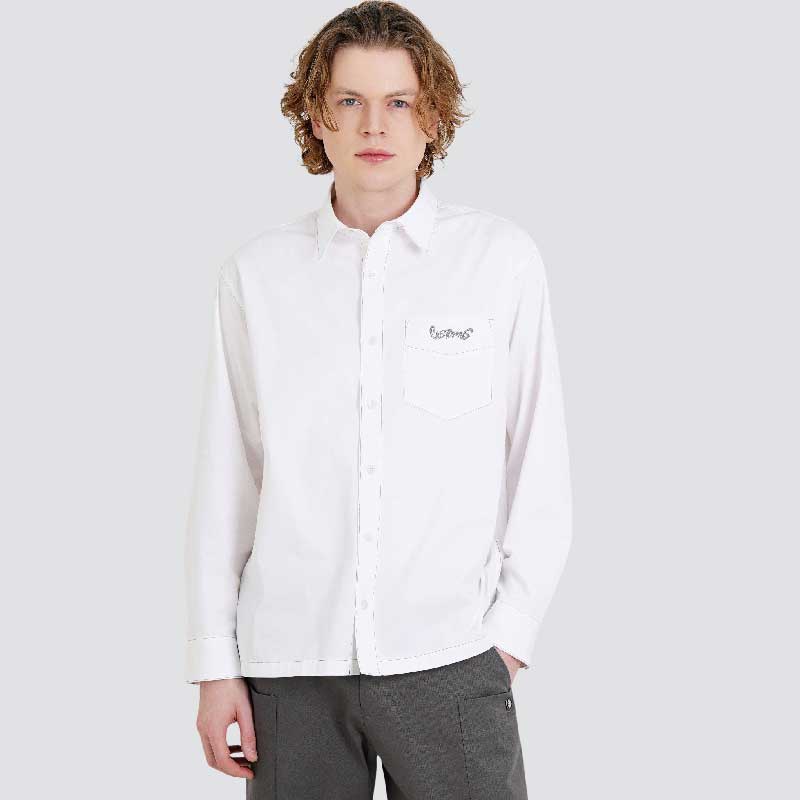 남자 스티치배색 코튼트윌 로고자수 긴팔 셔츠 CXS25FWSH908 IVY 116,100원