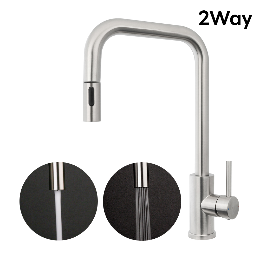 주방수전 거위목 스텐 고급형A 싱크대수전 주방 수도꼭지 SUS304, 1개 46,890원