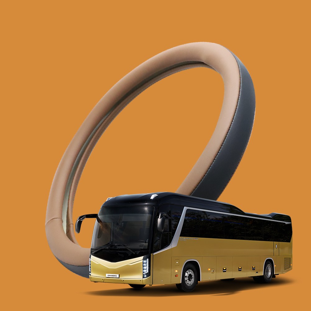 자동차친구 투라인 대형차 핸들커버 그랜버드 적용, 하바나브라운 470mm 29,900원