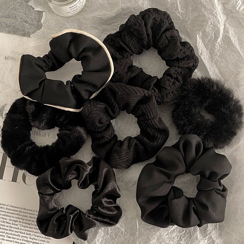 [7종 세트] 곱창밴드 헤어 머리끈 모음 묶음머리 똥머리 악세사리 포니테일 머리장식 스타일링 8,200원