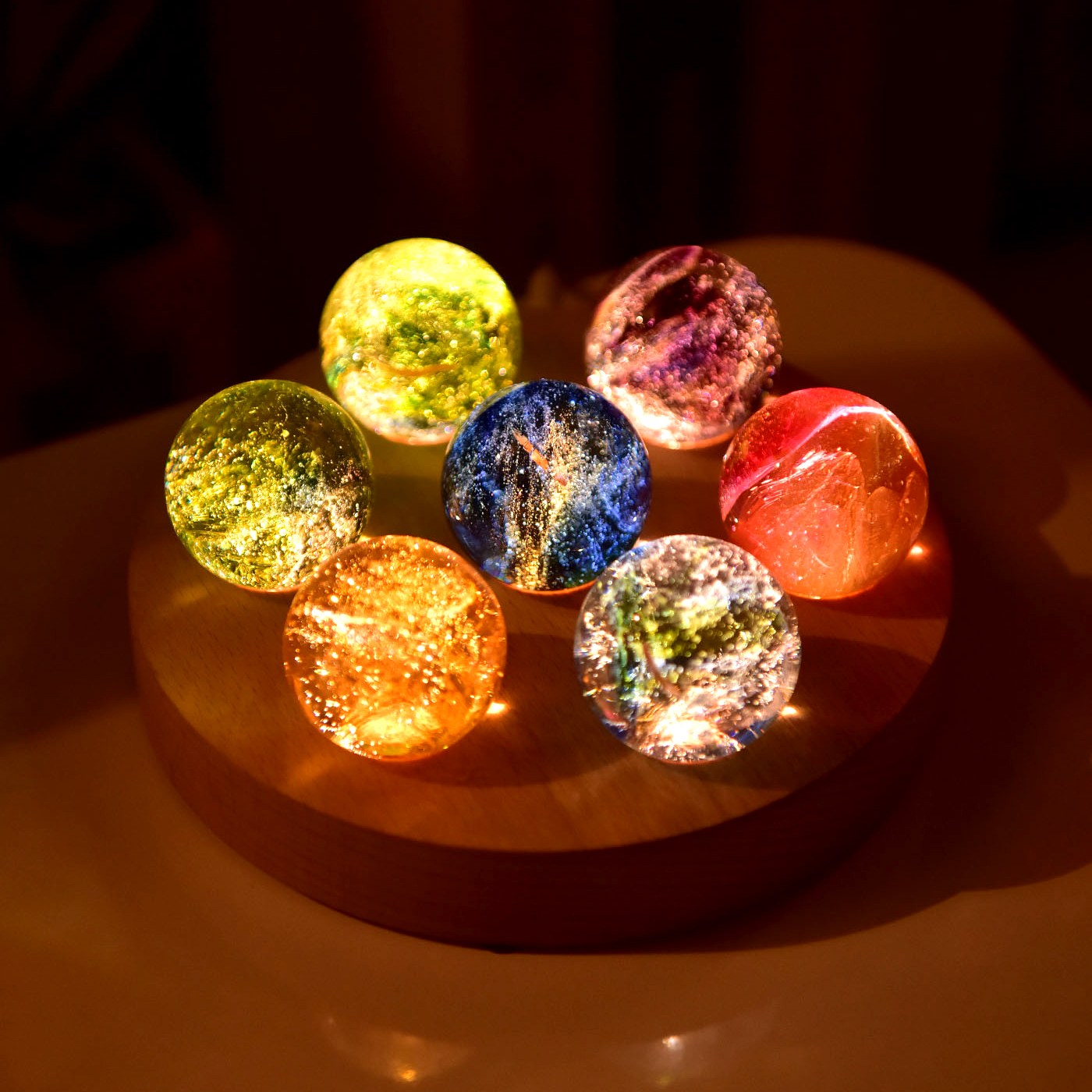 방안의 작은 우주 고급선물포장 7개의 크리스탈 행성 LED무드등 46,900원