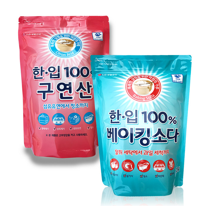LG생활건강 한입 100% 구연산+100% 베이킹소다 17,950원