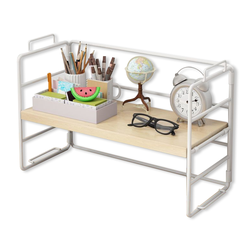 디모어 높이조절 책상정리 미니 공간 선반, 우드화이트, 2단 11,600원