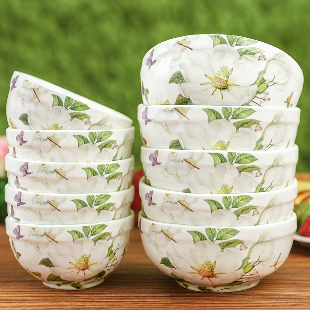 목련 본차이나 식기시리즈 공기 대접세트도자기그릇 혼수용 그릇5P세트 46,000원