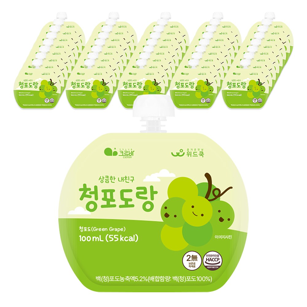 위드쿡 청포도랑 어린이 음료주스 스파우트 32,000원