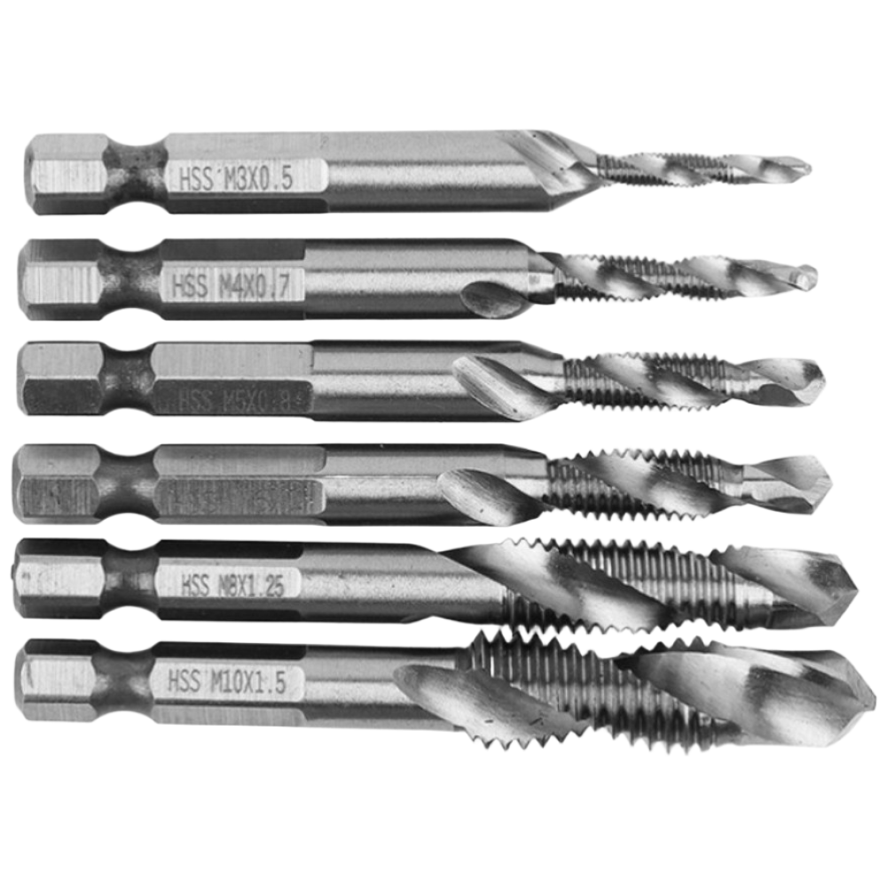 나사탭 나사선 드릴탭 팁비트 스파이럴탭 탭핑비트, 1세트 19,900원
