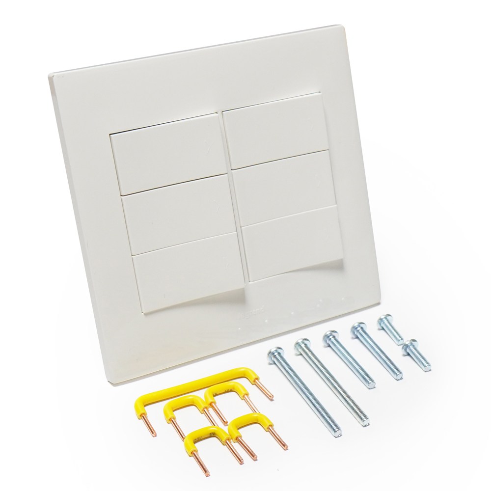 르그랑 아펠라 전등 스위치 설치세트 이도피스, 점프선 포함 1로 6구 화이트, 5개 64,900원