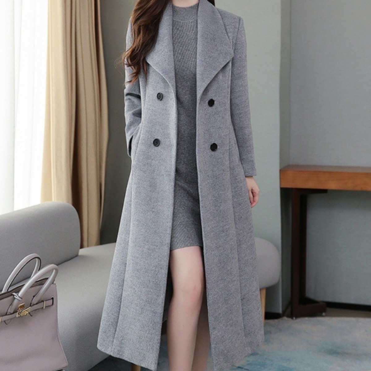 ZAJA 여성 롱 더블코트 하이퀄리티 모직코트 58,090원