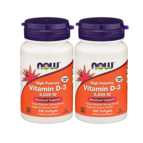 미국 Now Foods 비타민D3 2000IU 240캡 x 2통 (비타민D3 효능) 31,500원