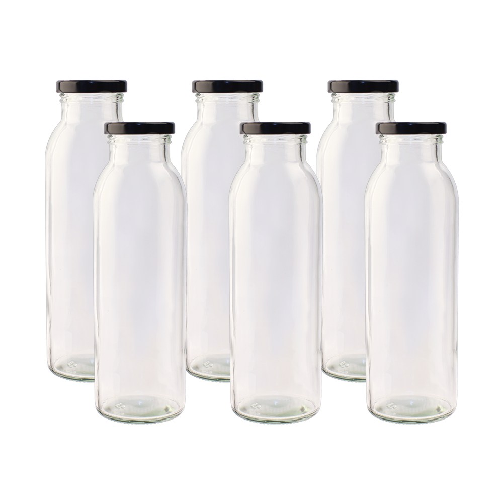 가인글로벌 우유병500 유리병 블랙캡, 6개, 500ml 11,200원