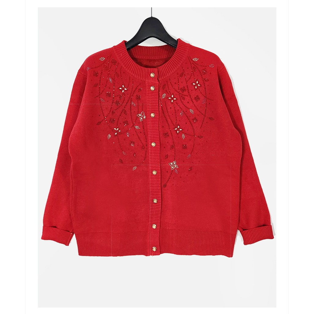 허니마마 별꽃 기모안감 할머니옷 겨울 가디건 따뜻한 쉐타 털 니트 외투 80대 요양원 선물 32,900원