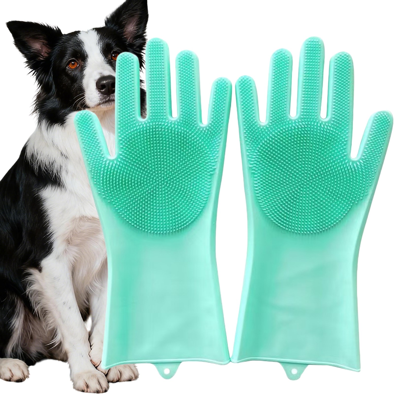 반려동물 소프트 실리콘 제모 브러쉬 장갑 양손 착용 세트 펫 죽은털 제거 목욕장갑 브러쉬, 2개, 그린 12,800원