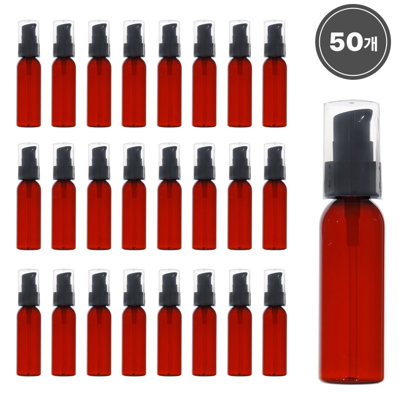[50개묶음판매] 고급에센스용기 20ml 30ml 50ml 60ml 75ml 80ml 100ml 펌핑용기 플라스틱 공병, 50개 35,580원