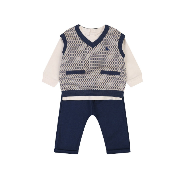 에뜨와 로건쟈가드 카라 티셔츠 + 패턴조끼 + 하의 세트 219,800원