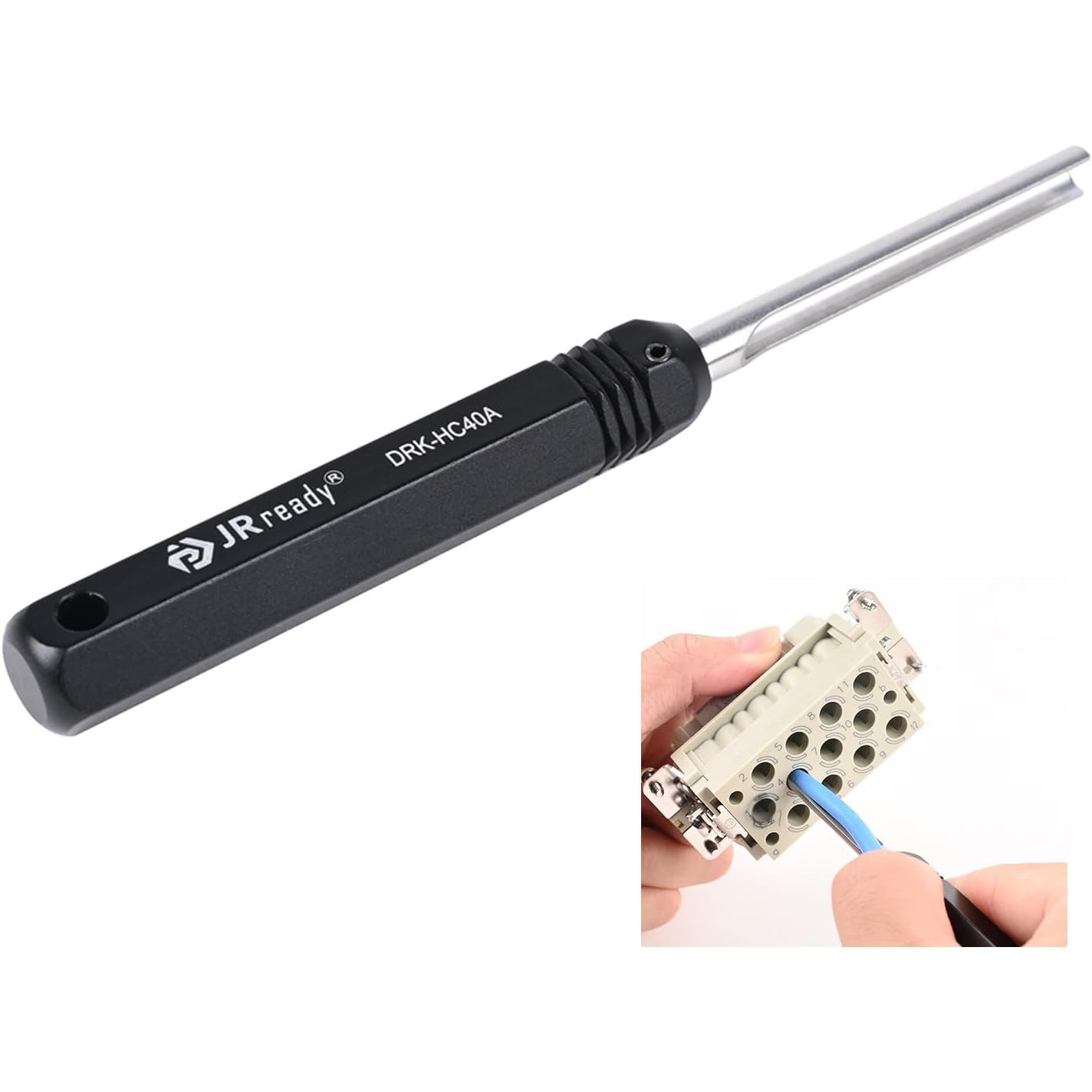 JRready DRK-HC40A 핀 추출 제거 툴 Heavy Duty 시리즈 HARTING HAN C 40A 커넥터 & WAIN 40A CCSM/F 시리즈 전자 커넥터 콘택트 전용, 1개 23,520원