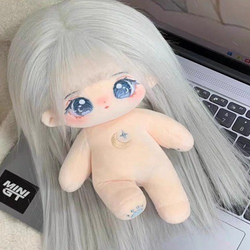 모카돌 은하수 달이 무속성 솜인형 유골 + 탈부착가발 2p + 출생증 세트, 혼합색상, 1세트, 20cm 29,240원