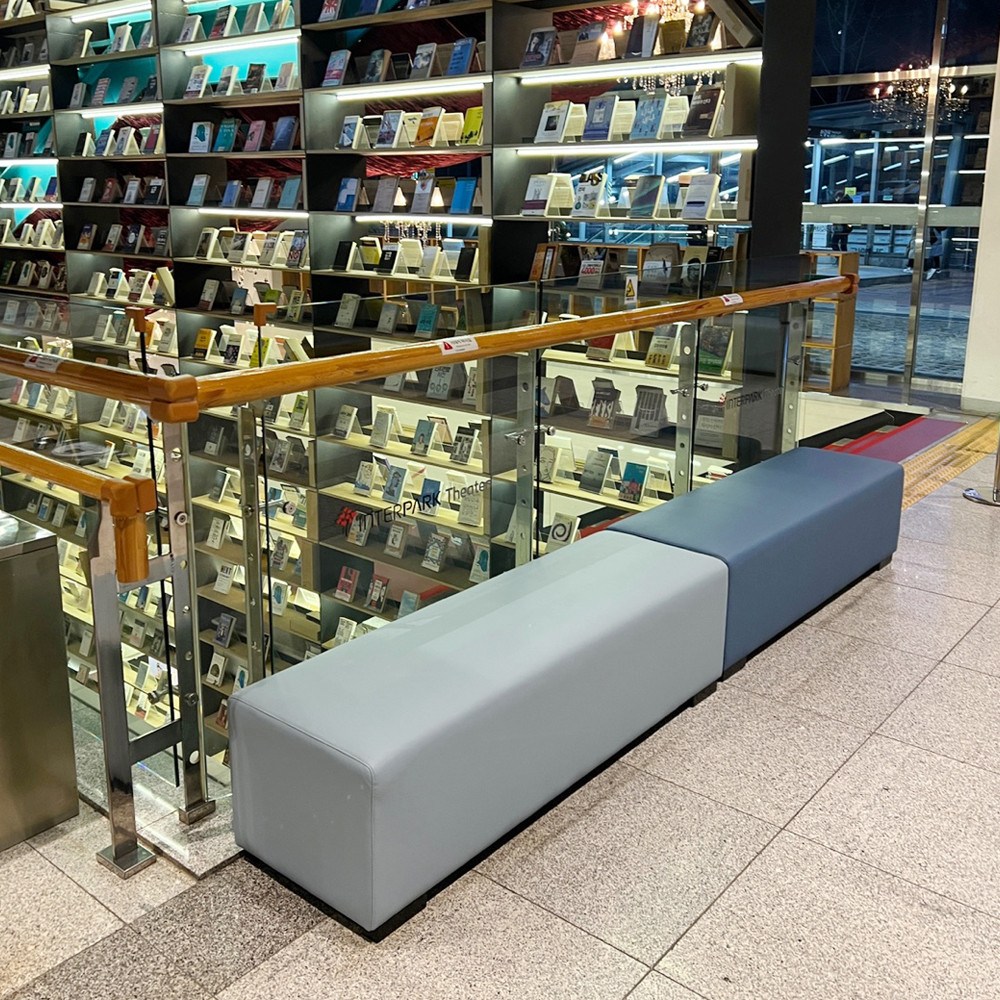 i8 병원 카페 학교 로비 3인용 벤치스툴(1500mm,민자형), DS 150(라이트 오렌지) 315,800원