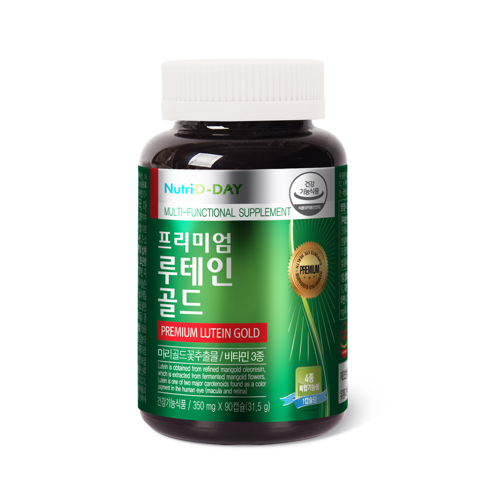뉴트리디데이 프리미엄 루테인 골드 350mg, 90정, 1개, 현재가 11,900원