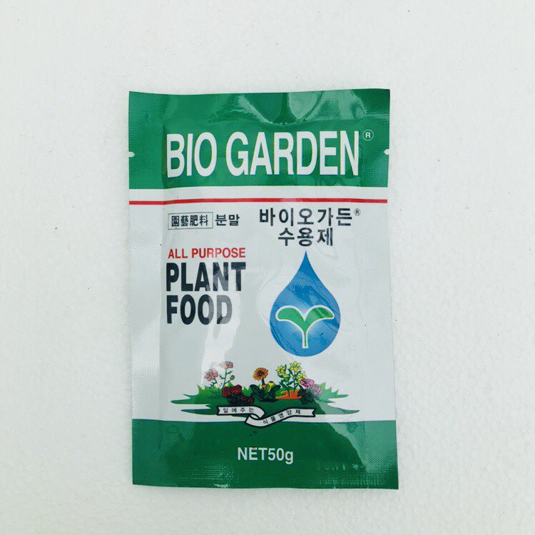 바이오 가든 분말(50g) - 수용제 원예용 복합영양제 분말비료 비료 영양제 식물영양제 복합비료 화분영양제, 50g, 1개 3,490원