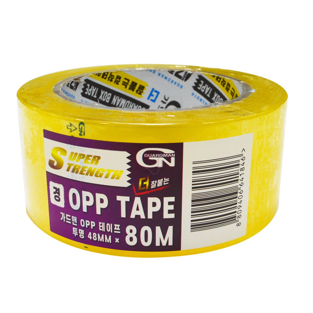 가드맨 OPP테이프 경포장용 투명 50M 80M, 1개, 경포장용 투명 80M 1,200원
