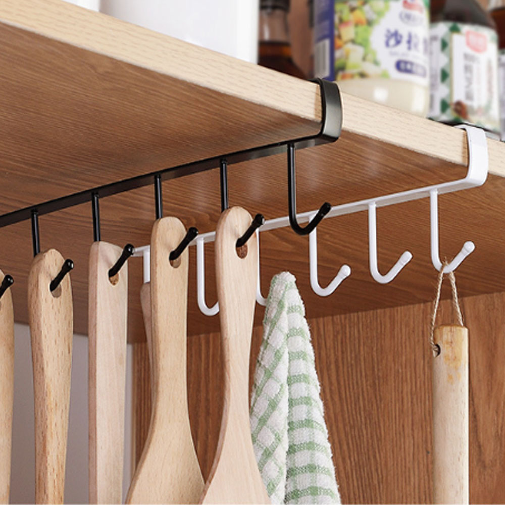 다용도걸이 1+1+1 조리도구걸이 컵걸이 싱크대상부장 걸이 주방도구걸이, 다용도걸이(화이트), 3개 5,500원