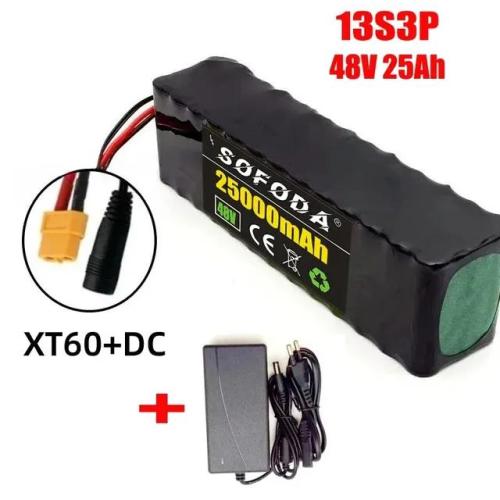 전기 자전거 배터리 팩 18650 리튬 이온 배터리 자전거 오토바이 변환 키트 전기 스쿠터 BMS 및 충전기 13S2P 1000W 25Ah 48v 93,000원