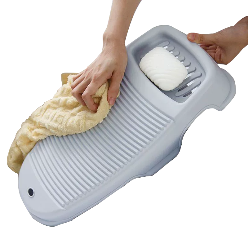 클로버상사 논슬립 세면대 빨래판 + 후크 세트 미니(20 x 36 x 6 cm), 그레이, 1세트 4,700원