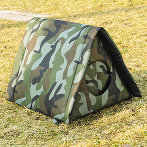 야외 실외 길고양이집 길 고양이 겨울 여름 비 집 방수 보온 보호 텐트 급식소 보호색 카고, 초록환경 21,900원