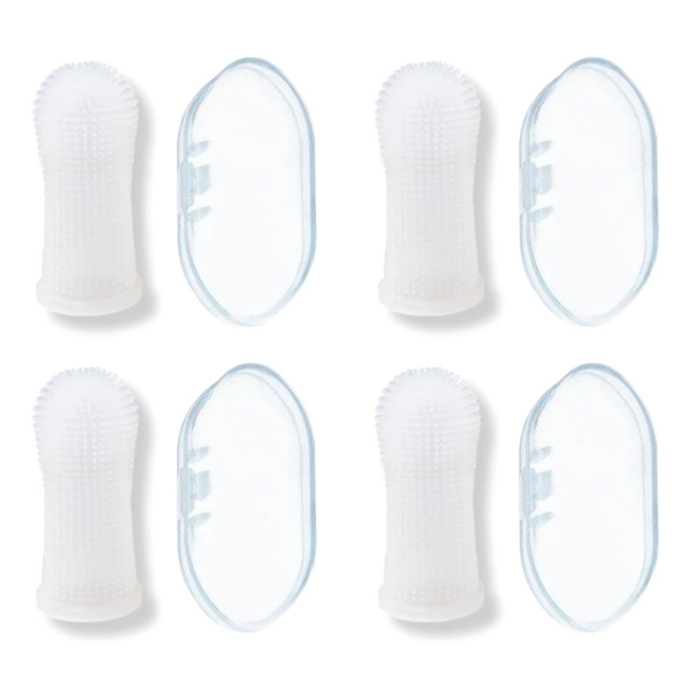 도크몰 강아지 손가락 칫솔 360도 부드러운 미세모, 화이트, 4개 6,500원