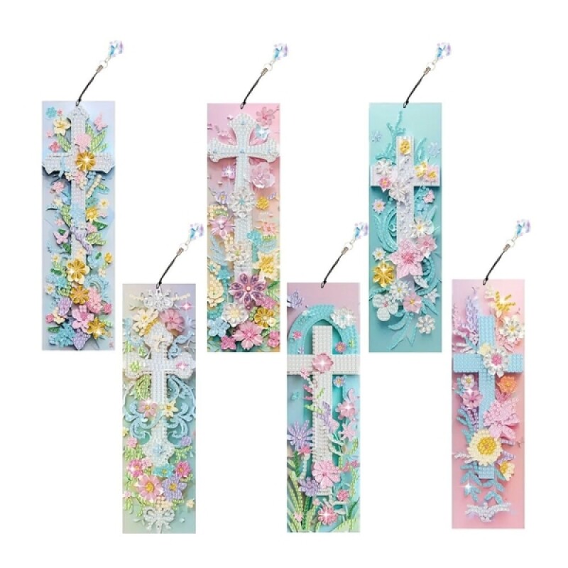 DIY 보석십자수/파스텔 십자가 북마크(책갈피) 랜덤1개 2,800원