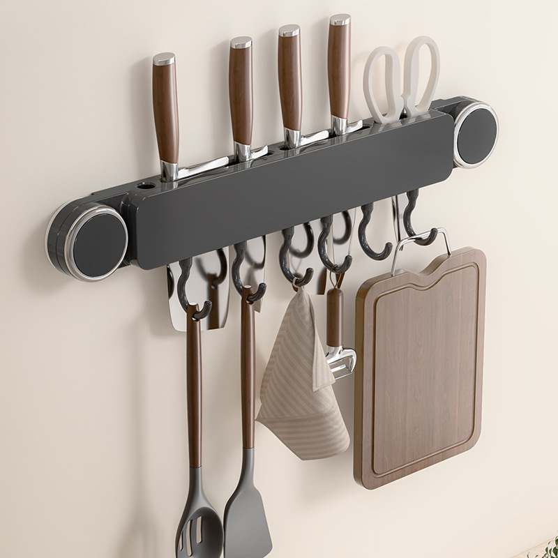숭람 무타공 흡착식 벽걸이 주방 칼꽂이 다용도 후크 고리, 1개, 그레이 14,900원