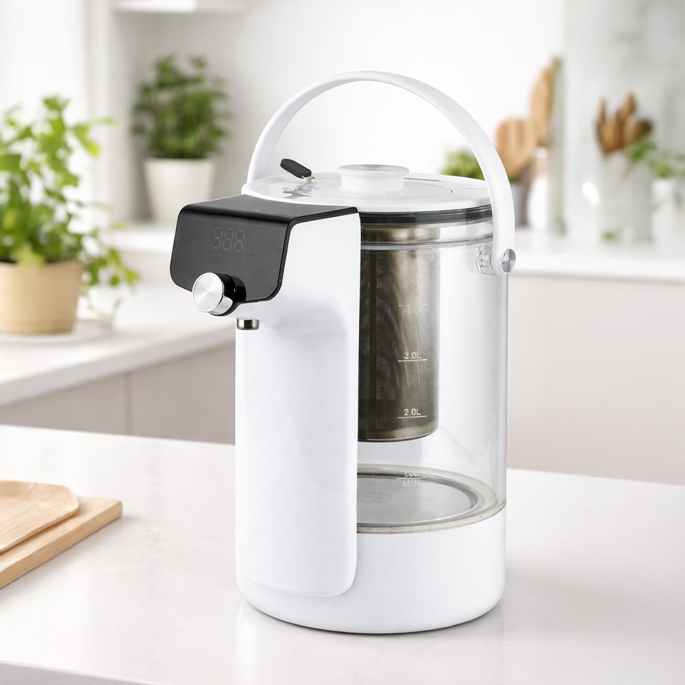 글라스 분유포트 4L 대용량 티망 보온포트 내열유리 STS316, 글라스 유리포트 4L 99,000원