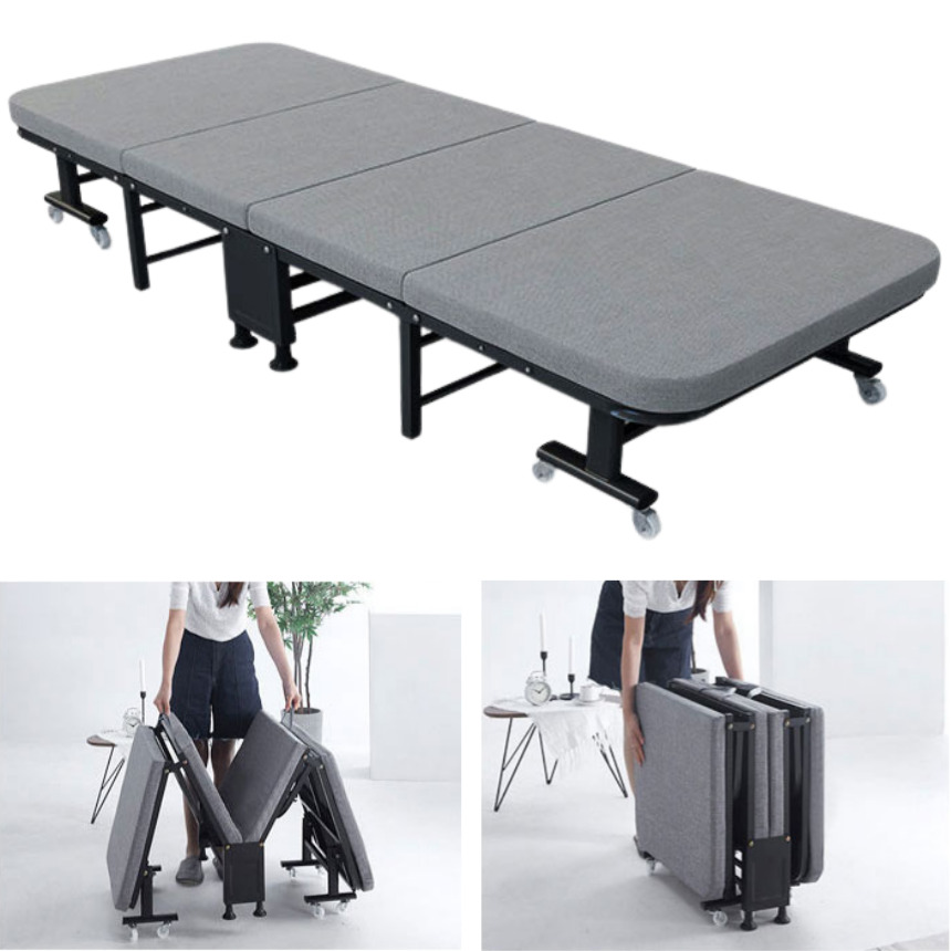 [홍스비]프리미엄 4단 접이식 침대 안락한 매트리스 각도조절 싱글 간이침대 사무실 원룸 병원 139,000원