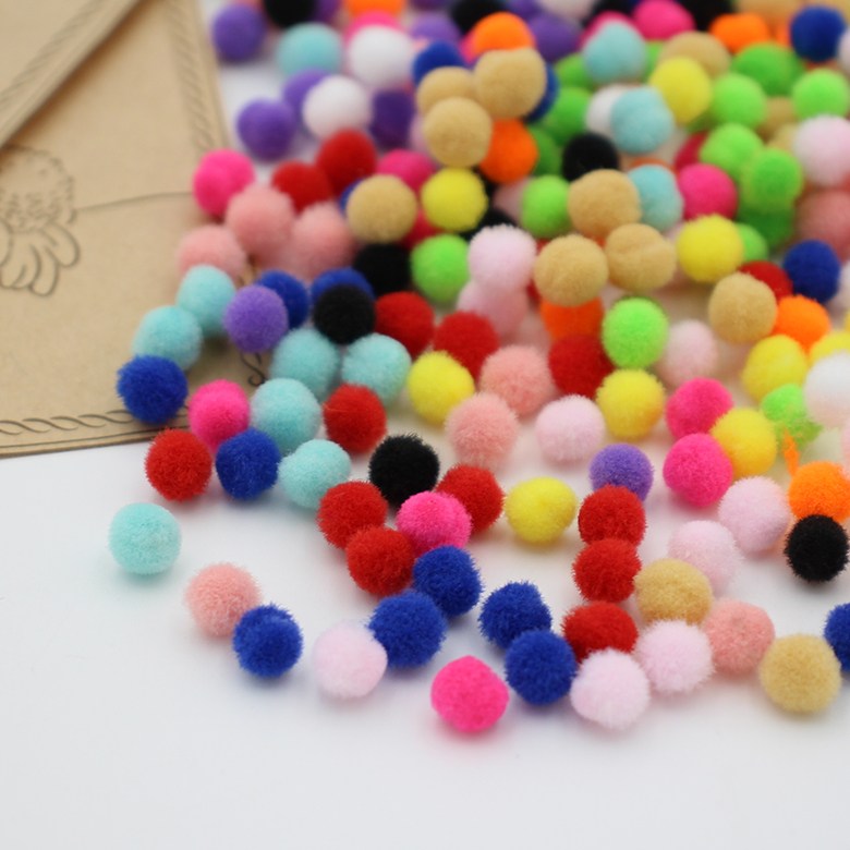 (인형소품) 5mm 미니 퍼방울 미니칼라폼폼, 20개, 화이트 600원