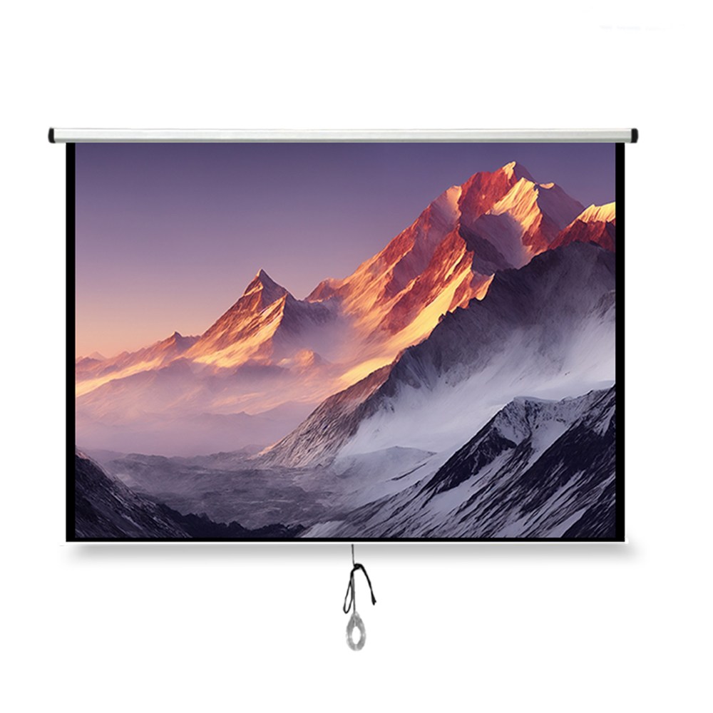 성지스크린 4:3 반자동 수동스크린 빔프로젝터 빔스크린 매트 방염원단, 120인치 방염원단 138,000원