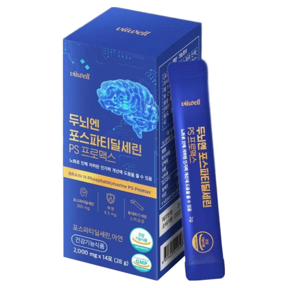 포스파티딜세린 뇌영양제 두뇌엔 프로맥스 건강기능식품 인증, 4박스, 28g 45,370원