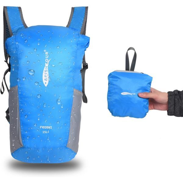 하이킹 백팩 방수 경량 크로스바디 남녀용 초경량 백팩, 15L 패커블 데이팩, 롤탑 클로저 소형 드라이백 사이클링, 캠핑, 스키, 보트 타기 블루 54,000원