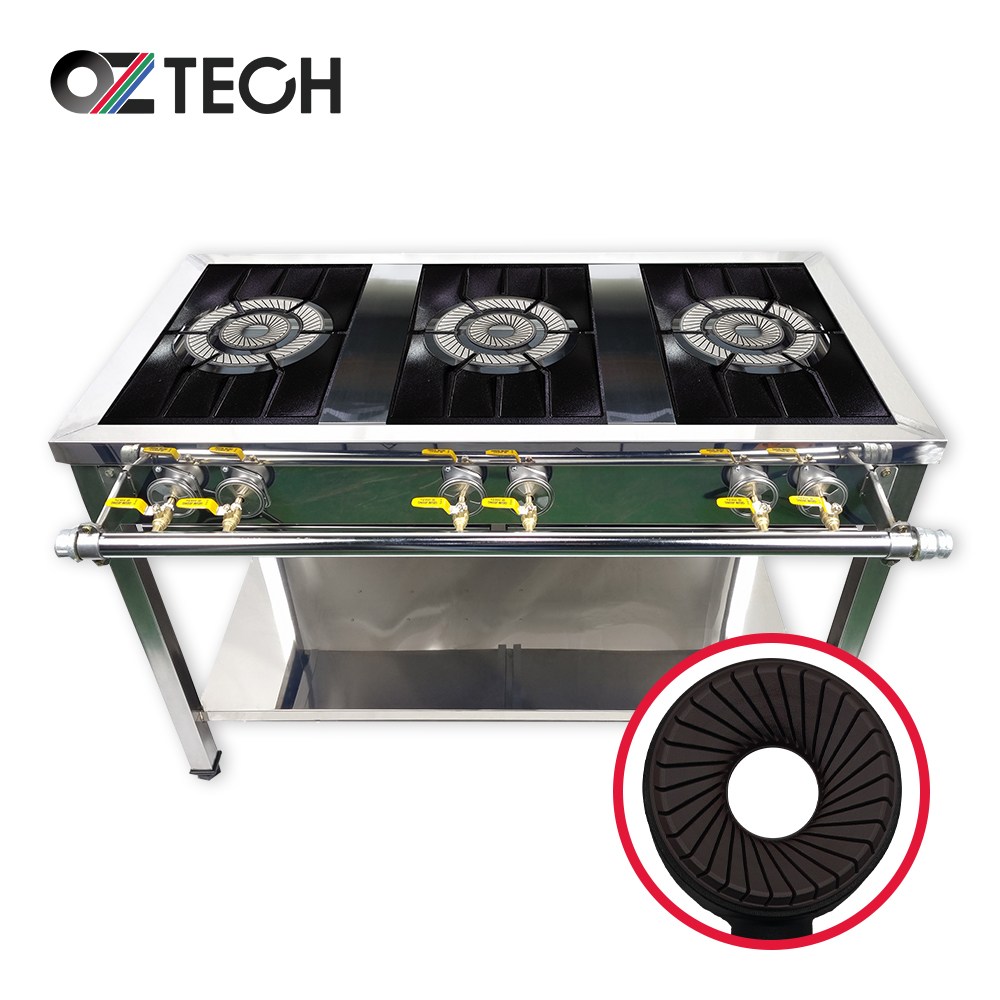 오즈테크 업소용 가스렌지 일반상판 1200렌지 23화구 2.5세대 스텐 간택기 간데기, LPG, 높은/0.8t 1,728,000원