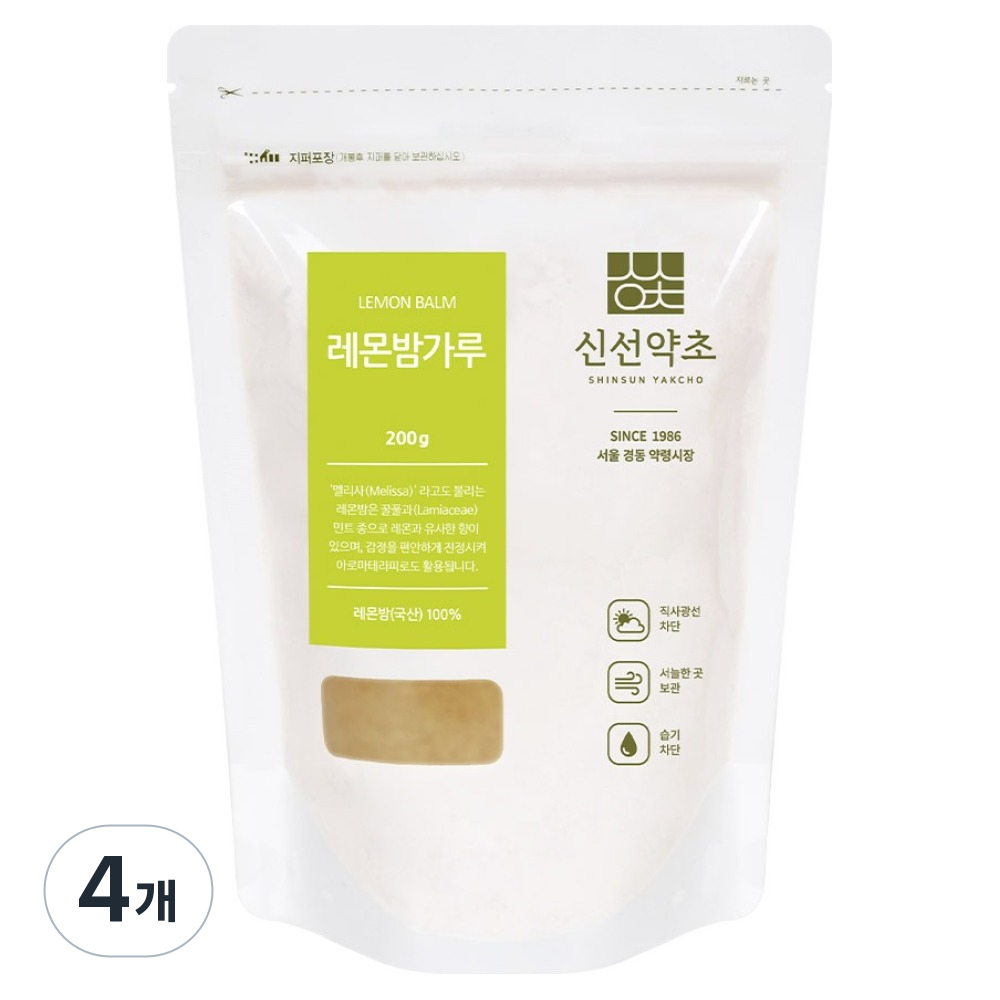 신선약초 레몬밤 가루, 200g, 4개 80,000원