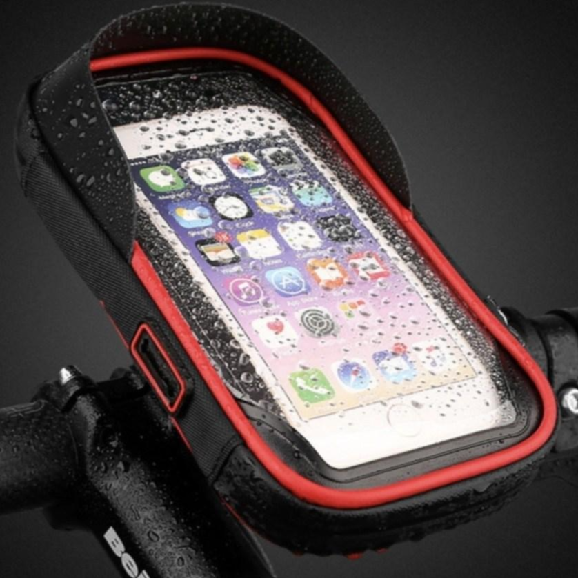 루메이드 방수 터치 360도 회전 강력고정 자전거 오토바이 핸드폰 거치대 고급형, 레드, 1개 10,090원