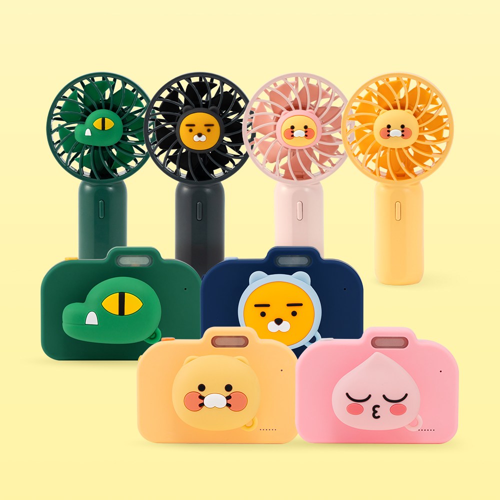 (가정의 달 선물 추천) 카카오프렌즈/니니즈 포켓 핸디 선풍기+치즈 카메라 55,000원