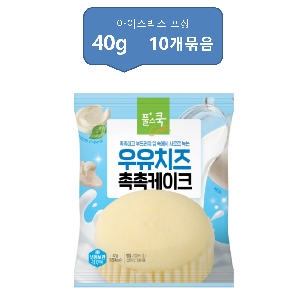 풀무원 우유치즈 촉촉 케이크 40g 10개묶음, 10개, 40g 23,890원