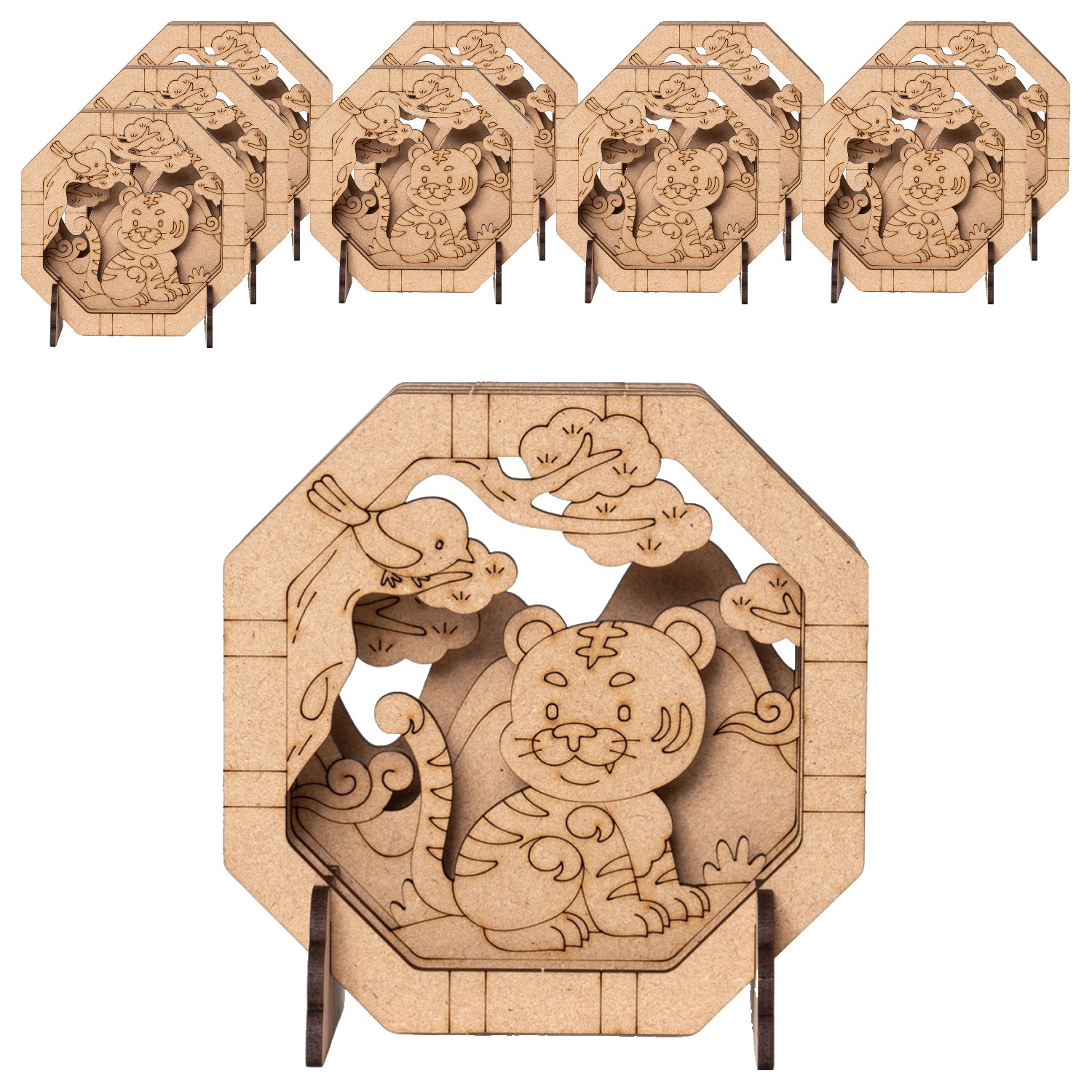 민화샵 우드시어터 UDPWD0581, 호작도, 10개 21,100원