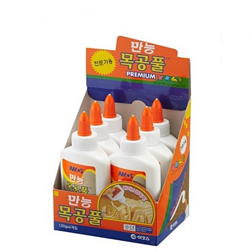 동래문구점 0682 아모스 만능목공풀 120g 1갑(6개입) 전문가용 목공풀 만능 접착제 만들기 오피스원 17,500원