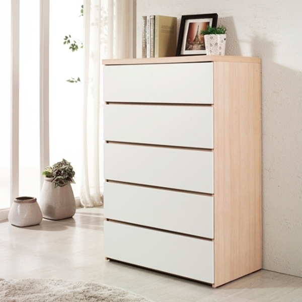 보루네오 [보루네오]모던 심플 속깊은 5단 광폭 서랍장 (가로 80cm, 높이 1.2m, 깊이 50cm) 182,250원