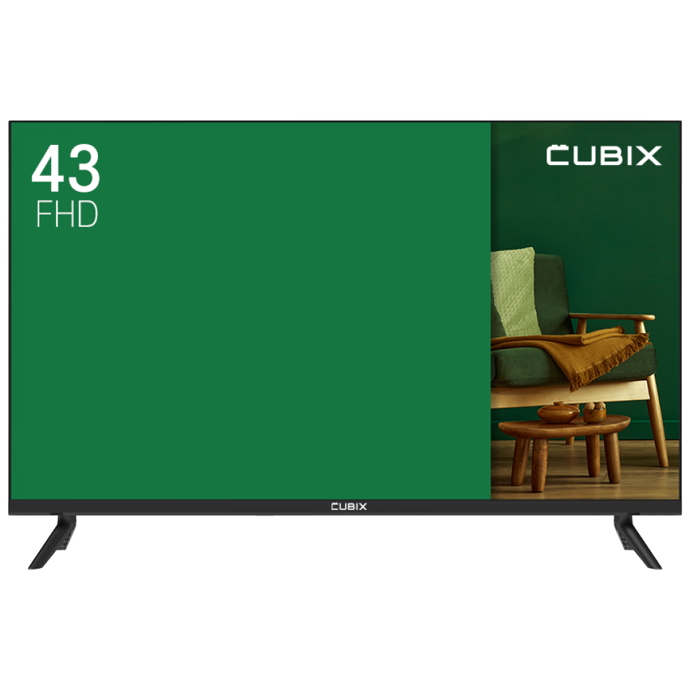 큐빅스 43인치 FHD TV 109cm LED TV 스탠드형 벽걸이 가능 자가 설치 방문 설치 에너지효율 1등급, 43 FHD, 방문설치, 스탠드형, 109cm/(43인치) 269,000원