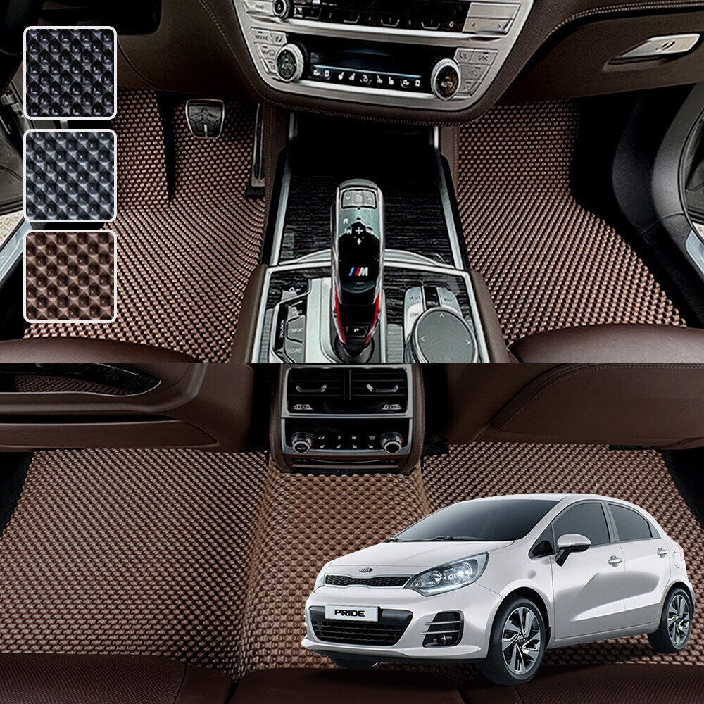 DXSOAUTO 올뉴 프라이드 전용 3D 엠보싱 차세대 고무매트 1열2열 세트, 블랙, 112 올뉴 더뉴 프라이드 59,000원