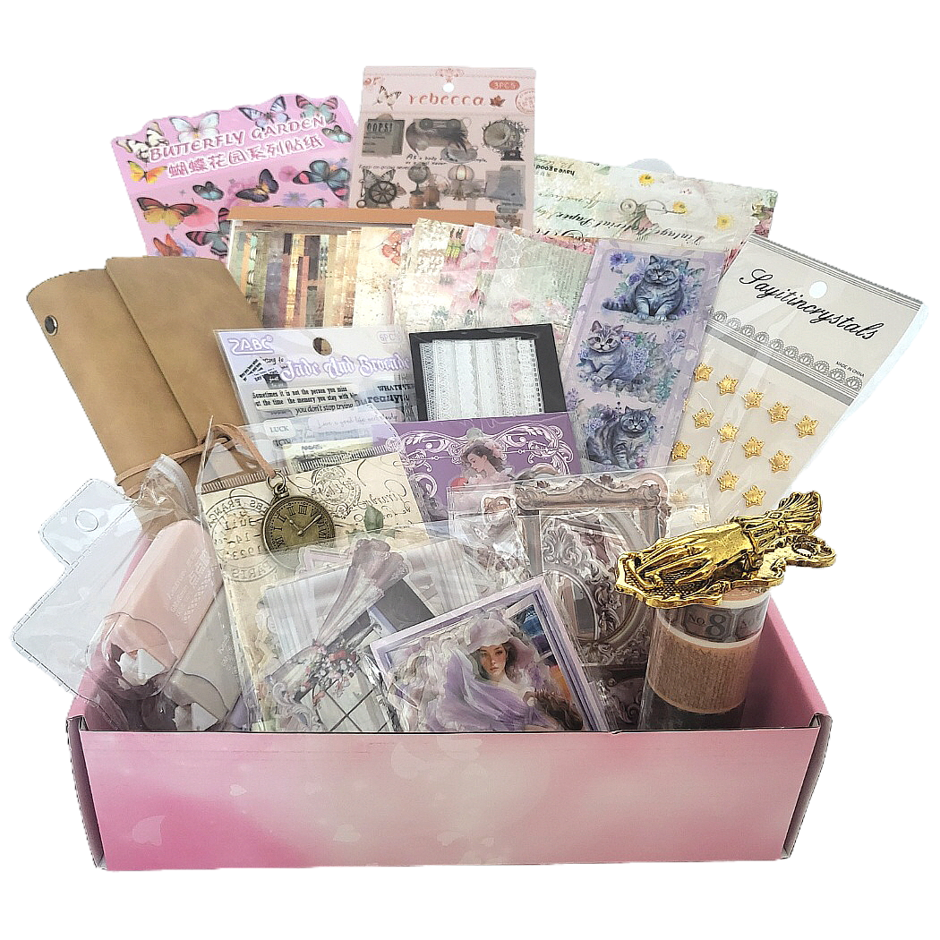 365Lifestyle 빈티지 다꾸 세트 귀부인 손가락 클립 증정 6공 다이어리 배경지 소재지 스티커 집게 풀테이프 프리미엄 패키지, 프리미엄다꾸, 1세트 38,800원