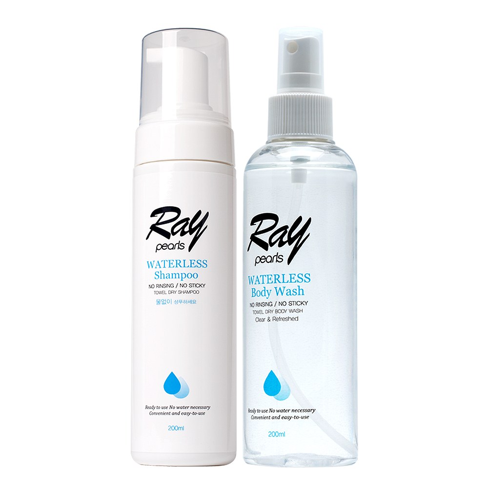 레이펄스 물없이감는샴푸+물없이씻는바디워시 200ml 세트 워터리스샴푸 바디워시, 200ml, 2개 16,200원